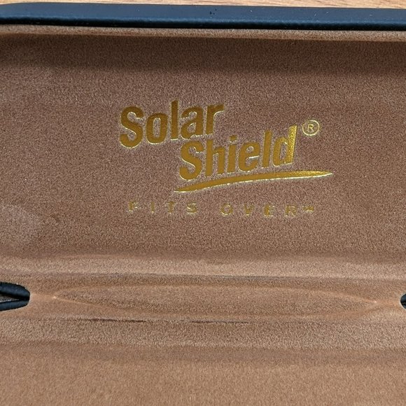 Solar Shield Fits Over Case Black Tan Small Size Sunglass Eyeglasses Clamshell - Picture 5 of 7